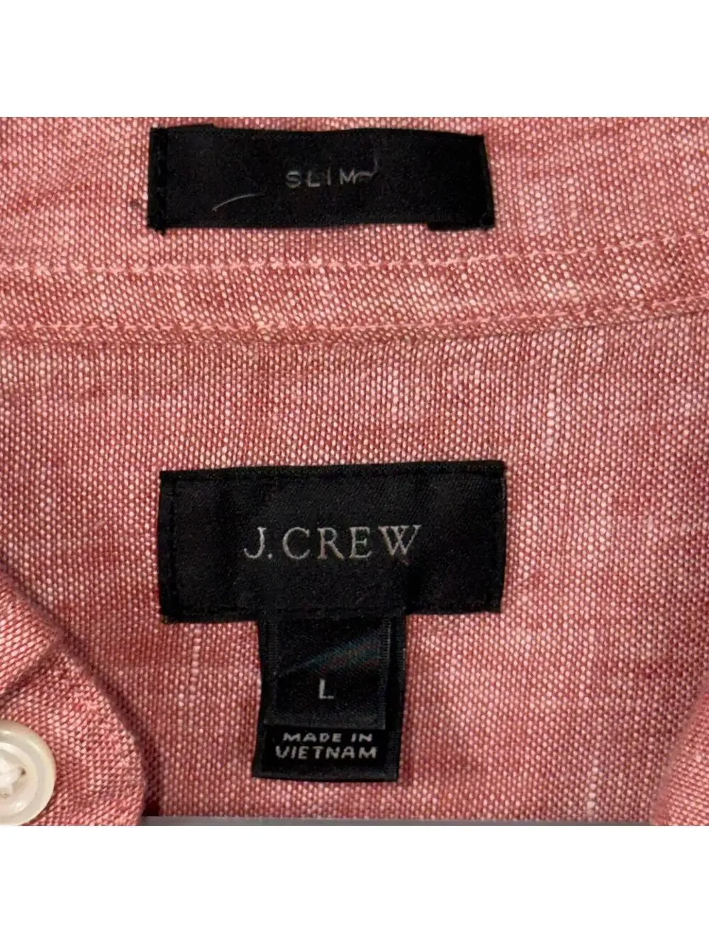 J. Crew Slim Fit Linen Button Front Shirt Size L